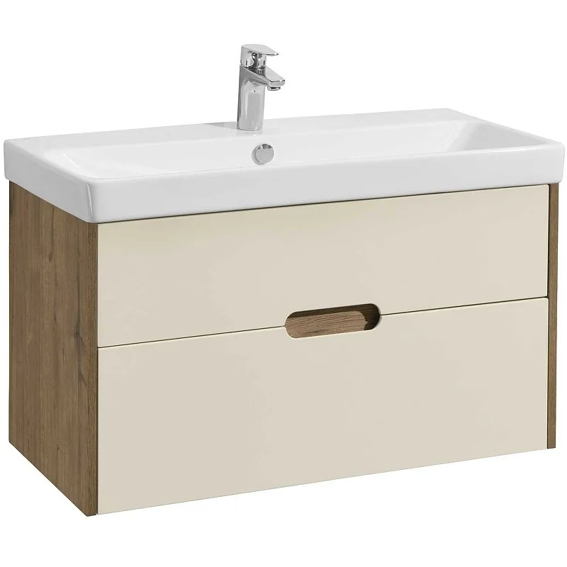 Тумба под раковину Aquaton Оливия 90 бежевый, дуб велл 1A254401OLVG0 Тумба под раковину Aquaton Оливия 90 бежевый, дуб велл 1A254401OLVG0