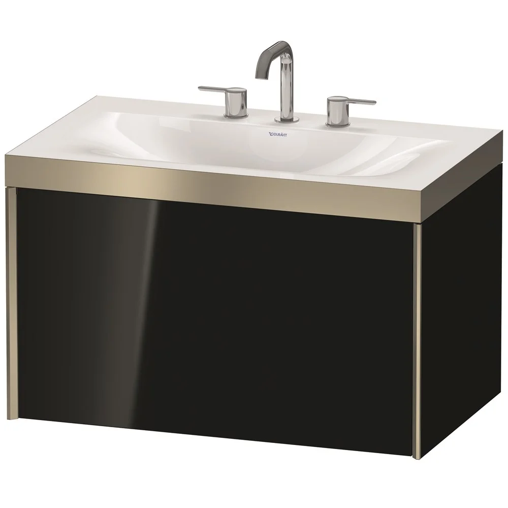 Тумба с раковиной Duravit XVIU XV4610TB140P 80 см черный глянцевый Тумба с раковиной Duravit XVIU XV4610TB140P 80 см черный глянцевый
