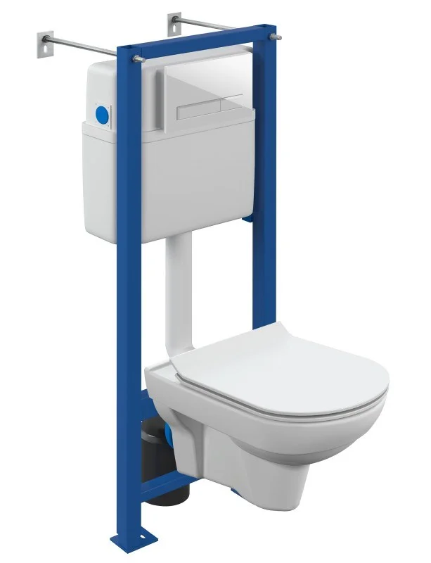 Комплект унитаза Cersanit CITY (A64276) инсталляции VECTOR и клавиши смыва BLICK пластик белый 64276 Комплект унитаза Cersanit CITY (A64276) инсталляции VECTOR и клавиши смыва BLICK пластик белый 64276