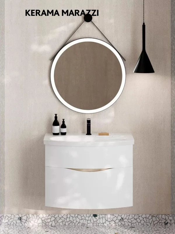 Тумба под раковину Kerama Marazzi Riva 80 см RV.80\WHT.M белая матовая — Изображение 8