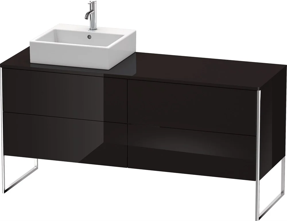 Тумба под раковину Duravit XSquare XS4924L4040 напольная 160 см черный глянцевый Тумба под раковину Duravit XSquare XS4924L4040 напольная 160 см черный глянцевый