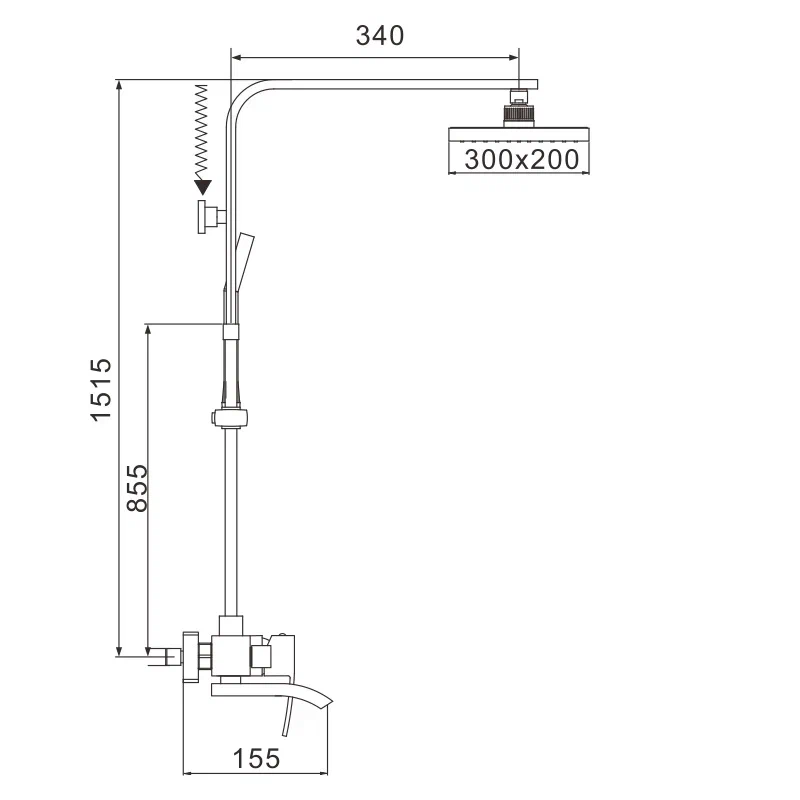 Душевая система Rose R1556F белый/хром — Изображение 2