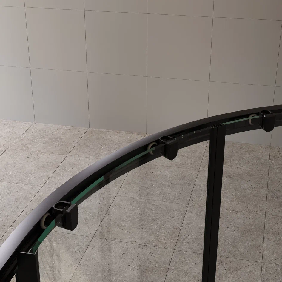 Душевой уголок VAGNERPLAST Avello 100x100x185 см VPSC100100185AV1BL полукруглый, черный — Изображение 4