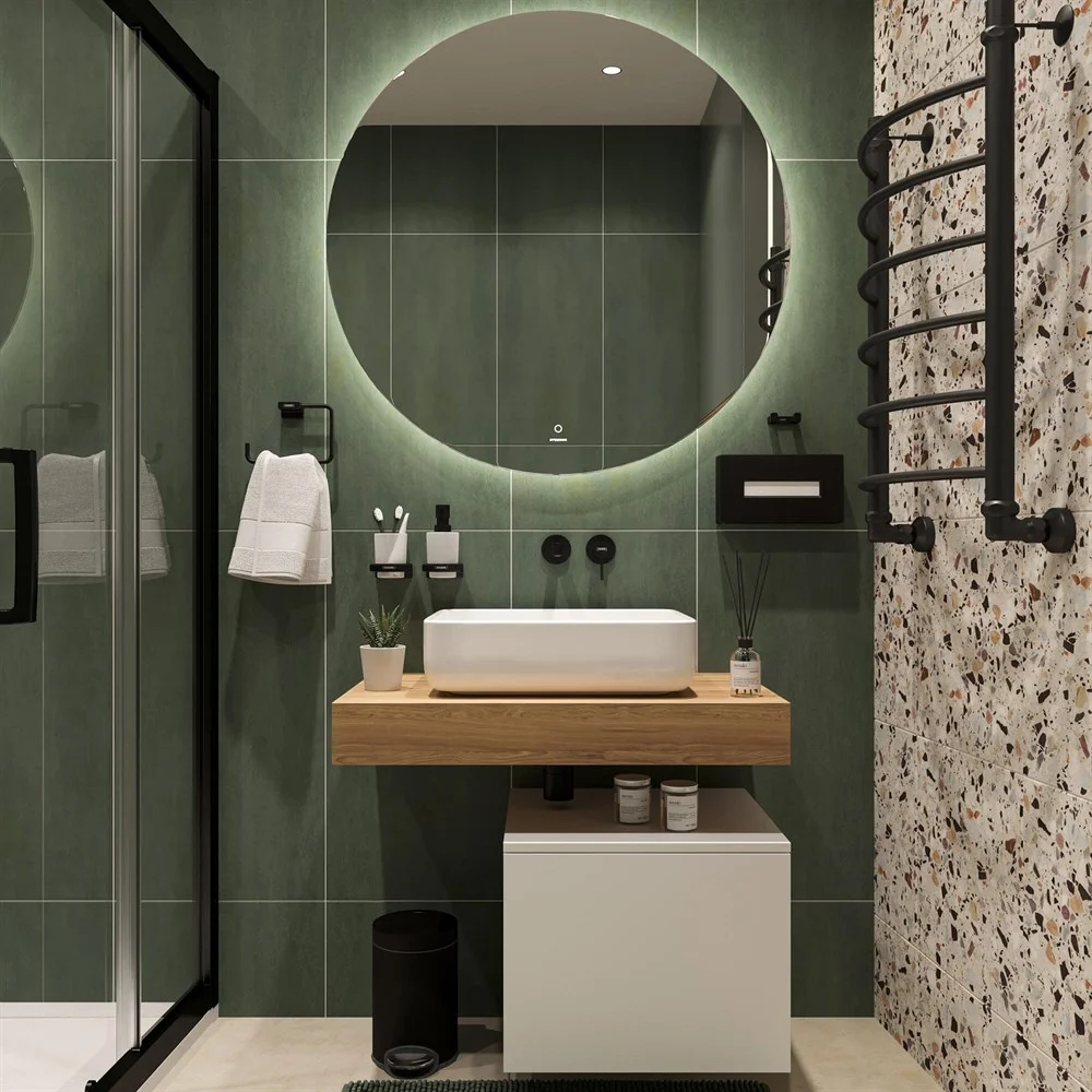 Комплект мебели STWORKI Ольборг 80 столешница дуб французский, без отверстий, с тумбой 50, с раковин 489050 Комплект мебели STWORKI Ольборг 80 столешница дуб французский, без отверстий, с тумбой 50, с раковин 489050