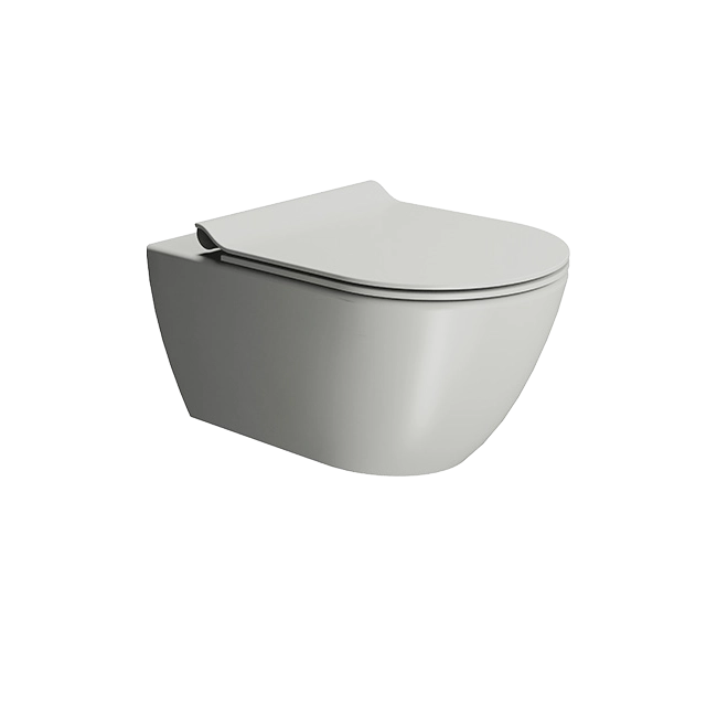 Унитаз подвесной GSI PURA безободковый Swirlflush серый матовый (881517) без сиденья Унитаз подвесной GSI PURA безободковый Swirlflush серый матовый (881517) без сиденья