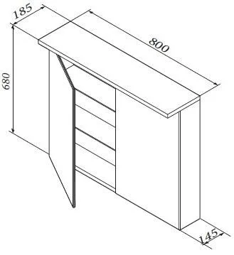 Зеркальный шкаф AM.PM Spirit 80 M70MCX0801WG с подсветкой, белый глянец Зеркальный шкаф AM.PM Spirit 80 M70MCX0801WG с подсветкой, белый глянец
