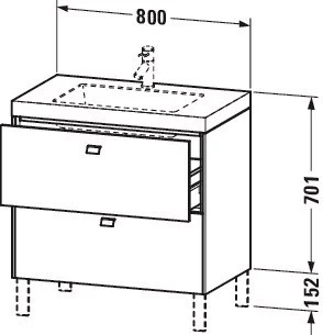 Тумба с раковиной Duravit Brioso BR4701N1052 80 см Европейский дуб Тумба с раковиной Duravit Brioso BR4701N1052 80 см Европейский дуб