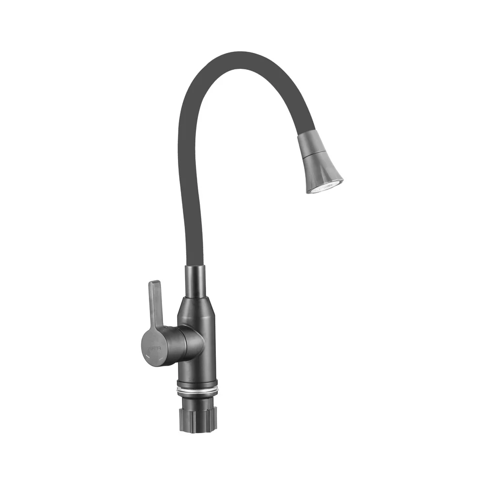 Смеситель для кухни Fmark FS8277Q-01 с гибким изливом, графит/темно-серый — Изображение 1