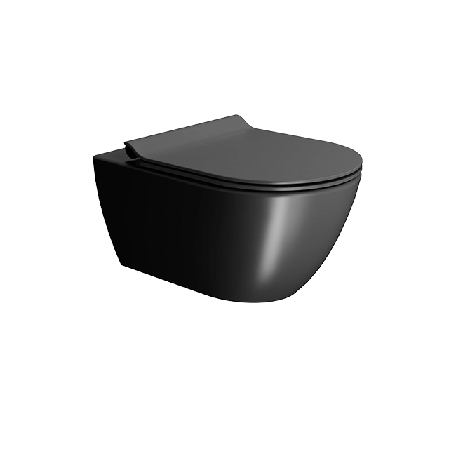 Унитаз подвесной GSI PURA безободковый Swirlflush черный матовый (881526) без сиденья Унитаз подвесной GSI PURA безободковый Swirlflush черный матовый (881526) без сиденья