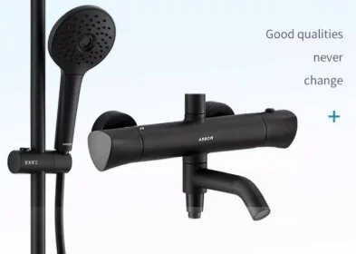 Душевая система ARROW AMG13SH848U2BC, с термостатом, черный матовый Душевая система ARROW AMG13SH848U2BC, с термостатом, черный матовый