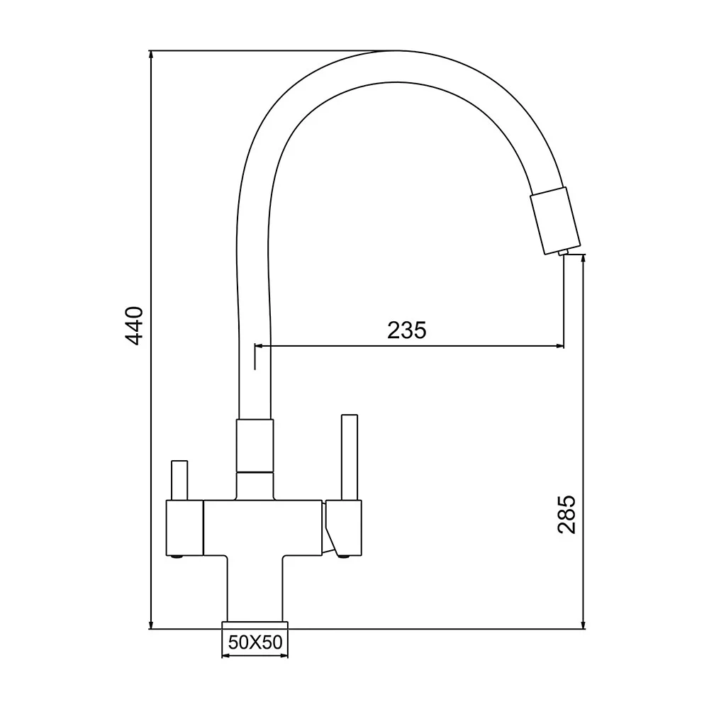 Смеситель для кухни GAPPO G4395-33 с гибким изливом и подключением фильтра, золотой сатин — Изображение 2
