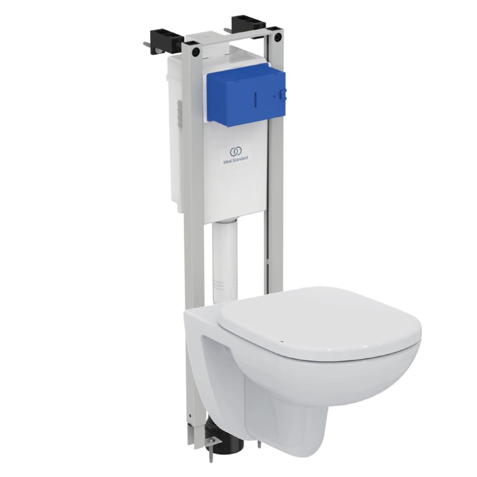 Комплект 3 в 1 Ideal Standard W440101 с подвесным унитазом TEMPO T331101, сиденьем T679401 и инсталл Комплект 3 в 1 Ideal Standard W440101 с подвесным унитазом TEMPO T331101, сиденьем T679401 и инсталл