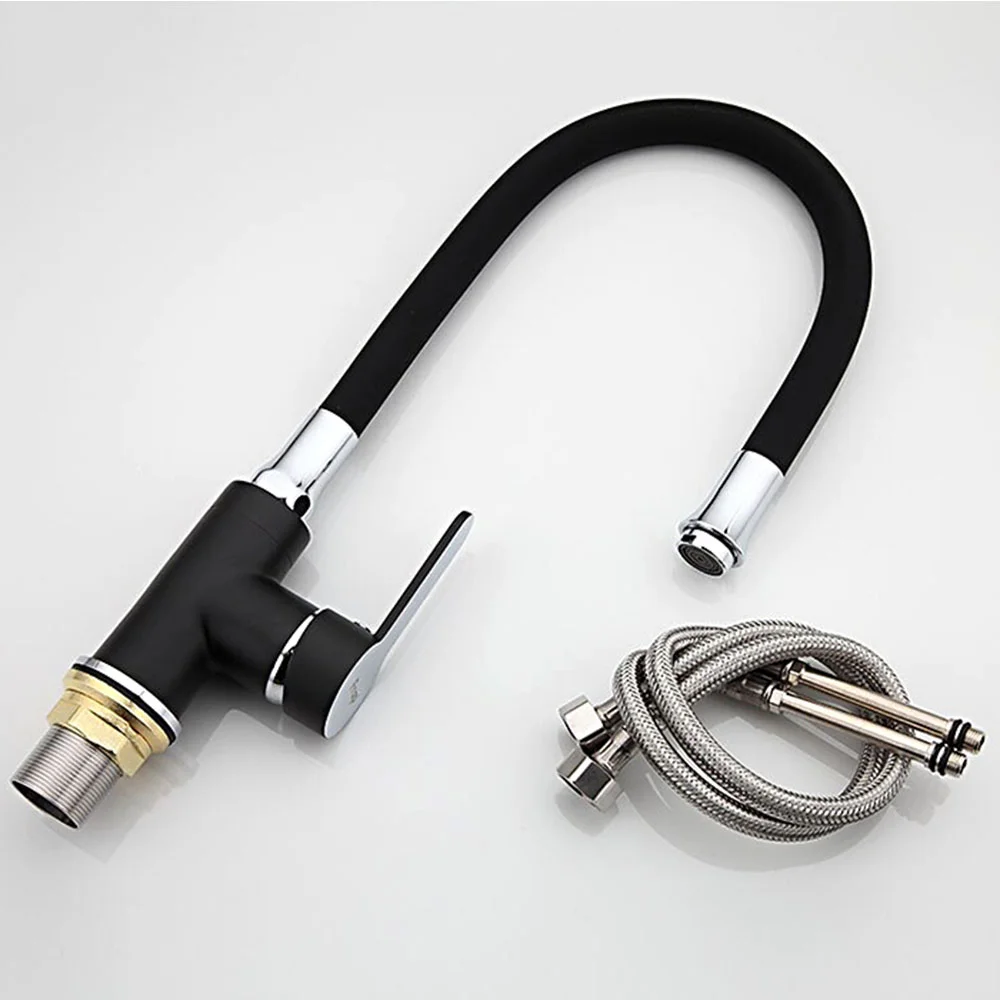 Смеситель для кухни FRAP F4042 с гибким изливом, черный — Изображение 9