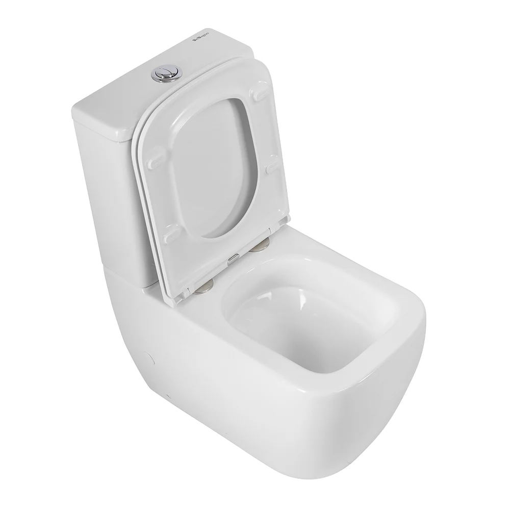 Унитаз напольный BelBagno LUCE-TOR BB2197CP-TOR/SC/BB2197T безободковый с сиденьем — Изображение 3