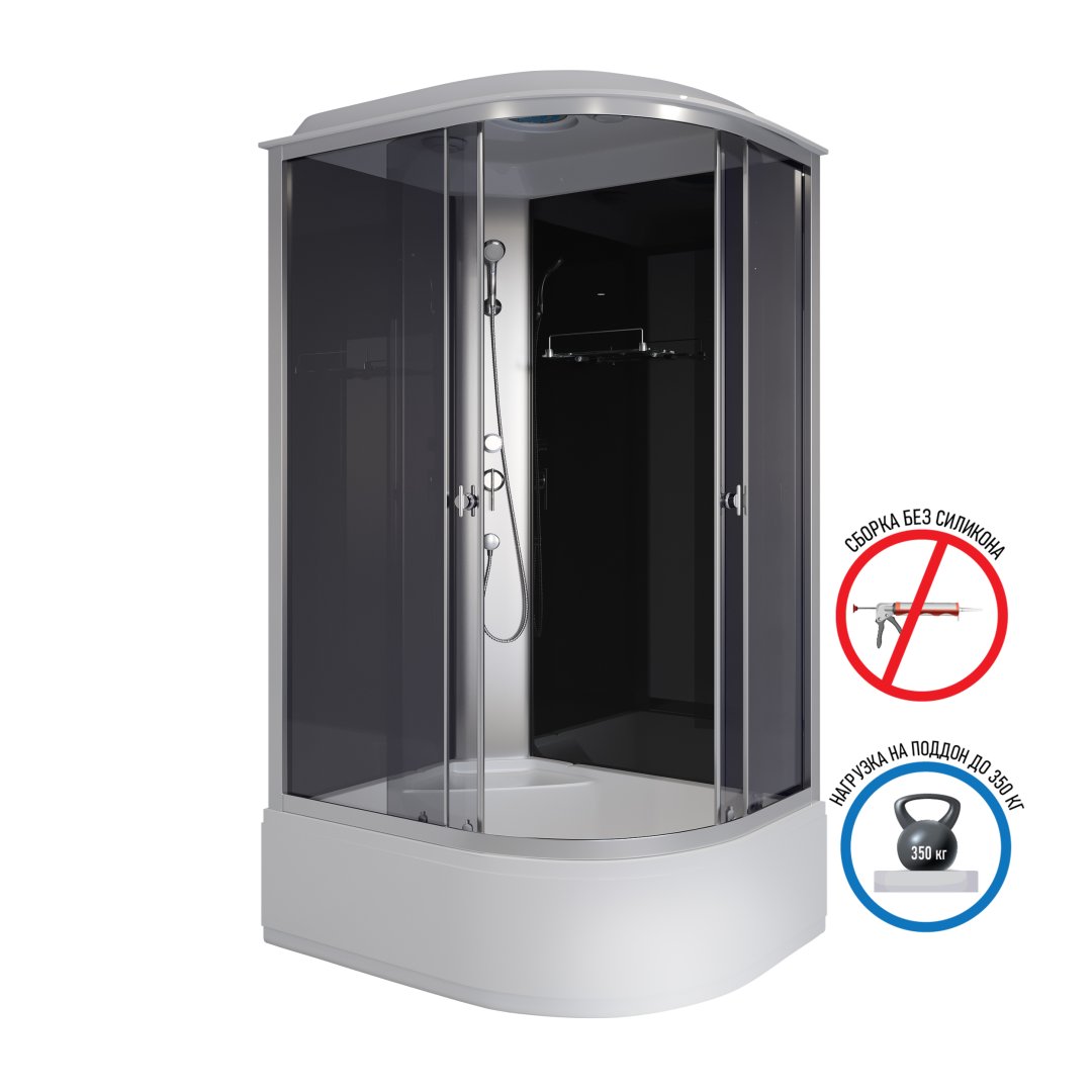 Душевая кабина Niagara Eco E120/80/40L/TN (1200х800х2150) E120/80/40L/TN Душевая кабина Niagara Eco E120/80/40L/TN (1200х800х2150) E120/80/40L/TN