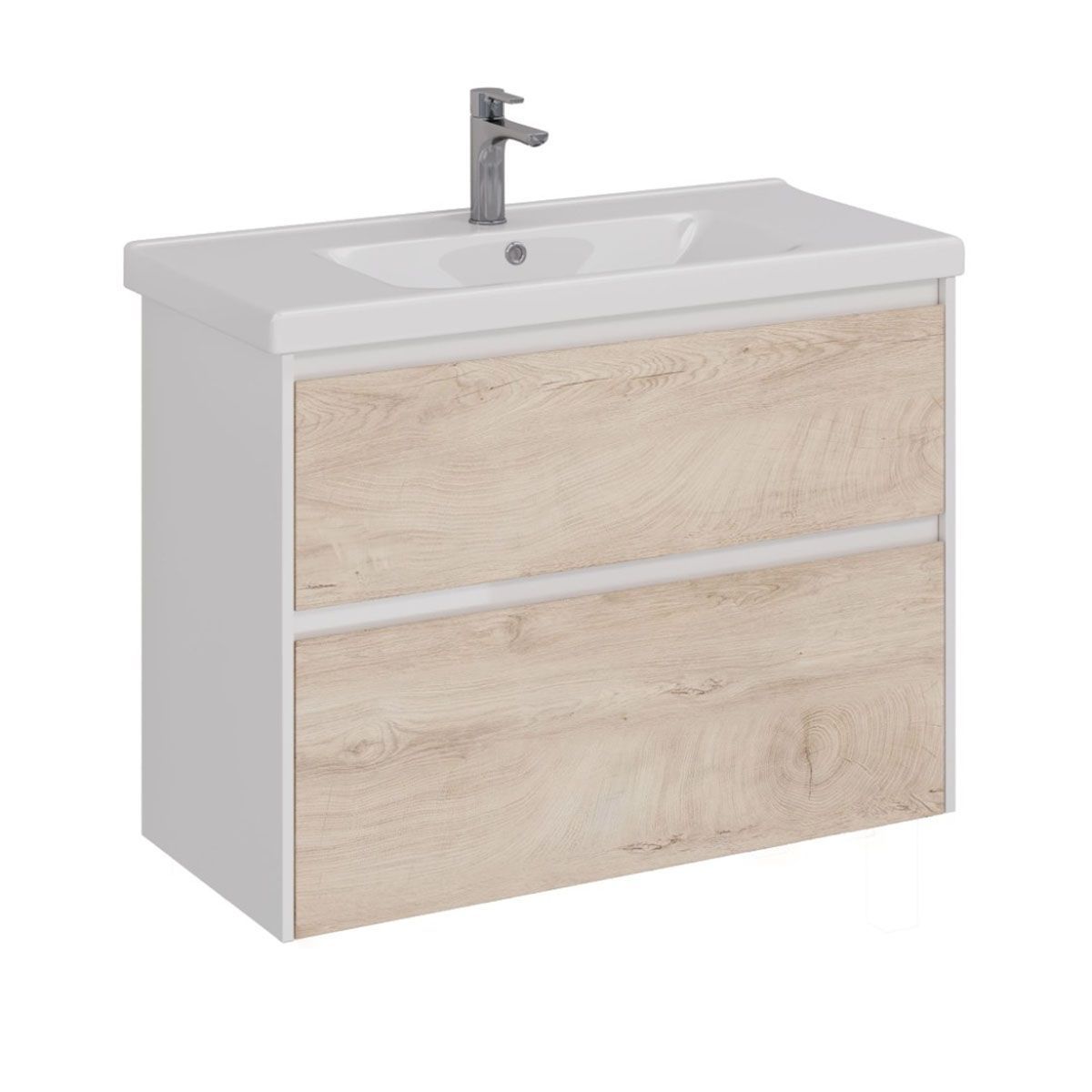 Тумба под раковину Lemark COMBI 100 см подвесная/напольная, дуб кантри/белый LM03C100T-dub Тумба под раковину Lemark COMBI 100 см подвесная/напольная, дуб кантри/белый LM03C100T-dub