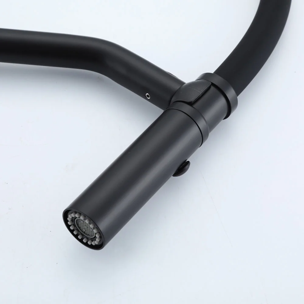 Смеситель для кухни GAPPO G4098-16 с гибким изливом, черный — Изображение 9