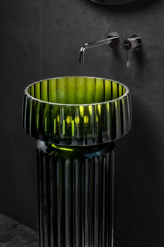 Пьедестал Boheme GLOW 810-BASE-RIB-G-OL полиэфирный рифленый OLIVE — Изображение 11