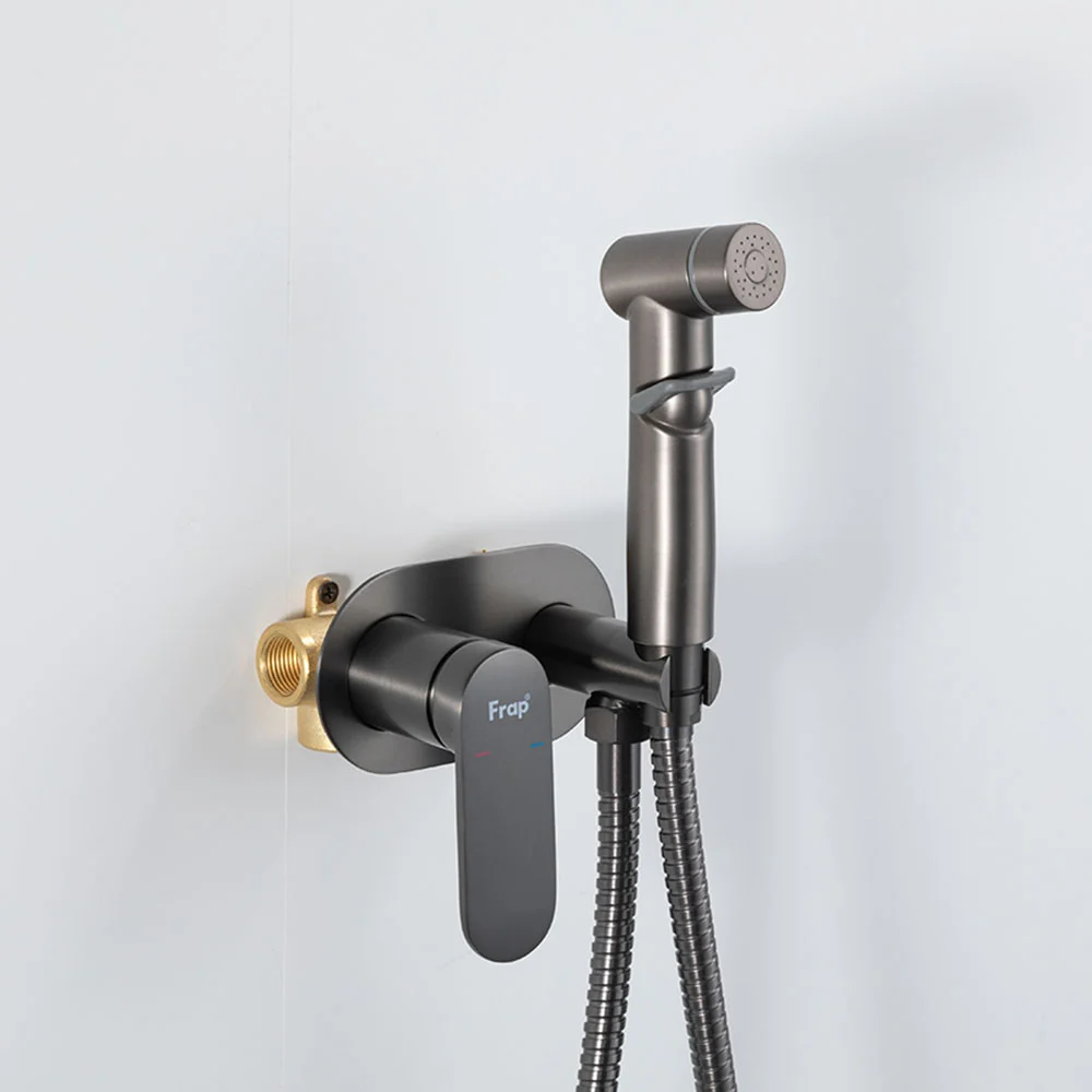 Гигиенический душ FRAP F2085-9 оружейная сталь — Изображение 4