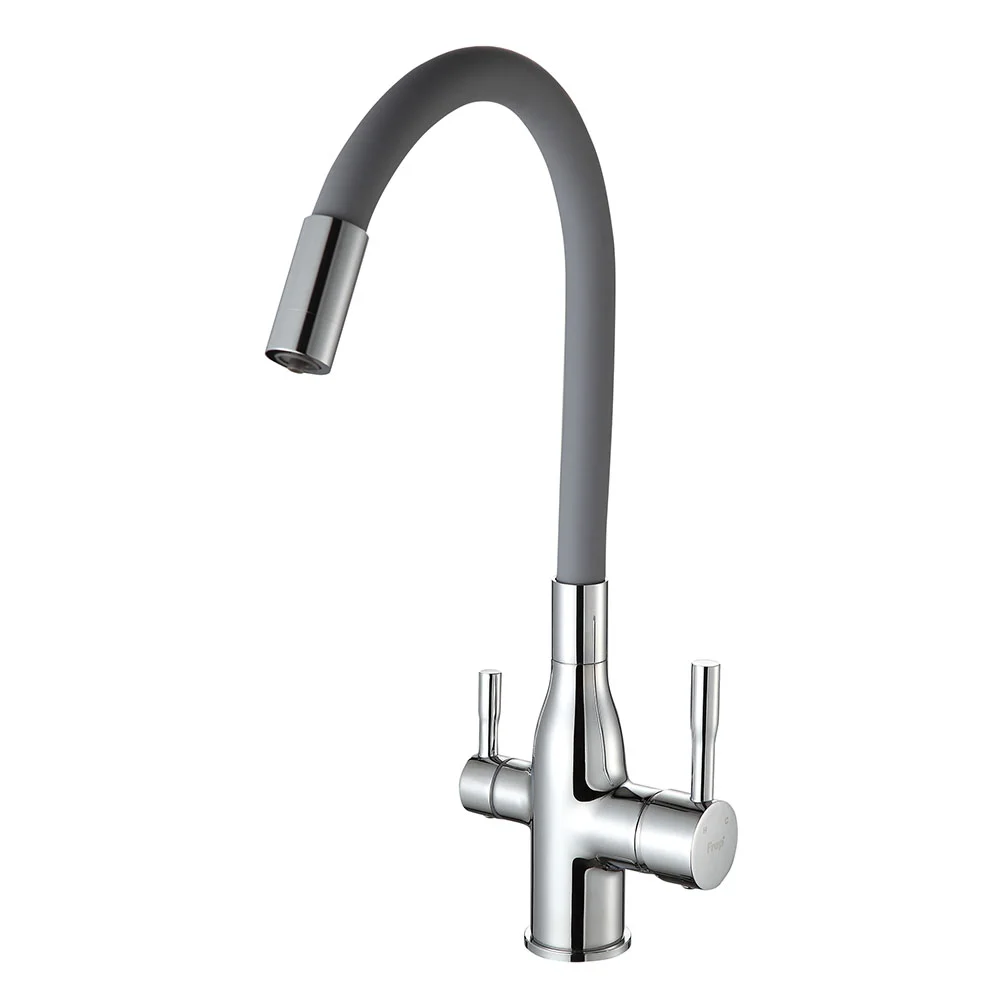 Смеситель для кухни FRAP F4396 с гибким изливом и подключением фильтра, хром — Изображение 1