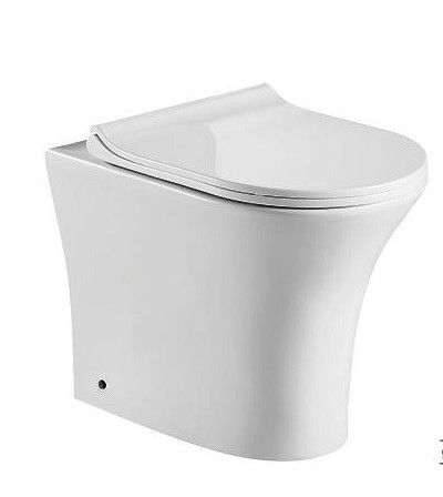 Унитаз приставной CeramaLux 217D белый с крышкой микролифт Унитаз приставной CeramaLux 217D белый с крышкой микролифт