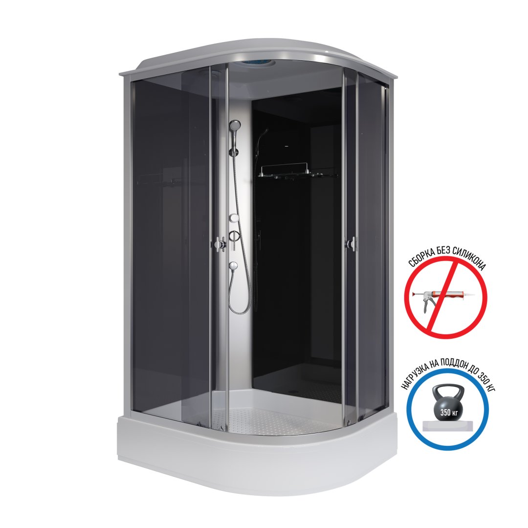 Душевая кабина Niagara Eco E120/80/26L/TN (1200х800х2150) E120/80/26L/TN Душевая кабина Niagara Eco E120/80/26L/TN (1200х800х2150) E120/80/26L/TN