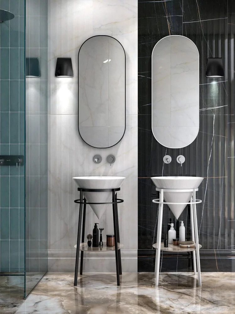 Консоль под раковину Kerama Marazzi Cono CO.44\WHT.M напольная 44, белая матовая — Изображение 5