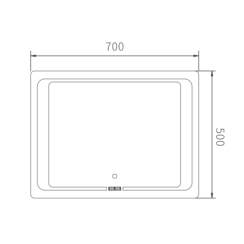 Зеркало Haiba HB664, 70x50 с LED подсветкой — Изображение 2