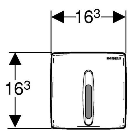 ИК привод смыва Geberit 115.818.46.5 Basic для писсуара хром матовый, питание от батарей ИК привод смыва Geberit 115.818.46.5 Basic для писсуара хром матовый, питание от батарей