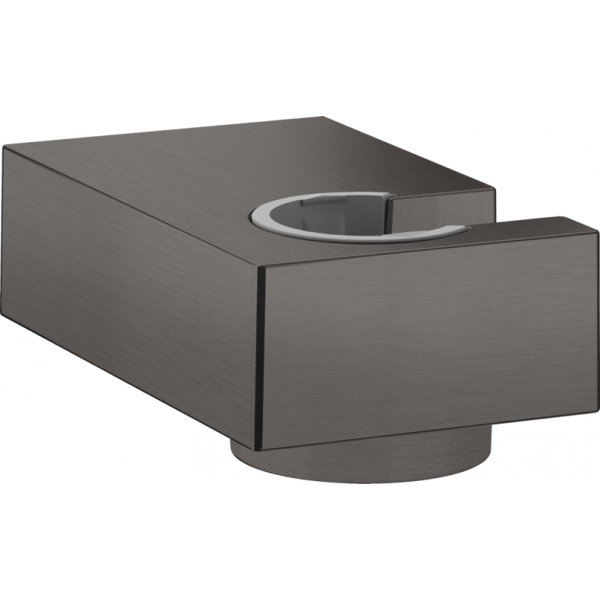 Держатель ручного душа Hansgrohe Porter E, 28387340, шлифованный черный хром Держатель ручного душа Hansgrohe Porter E, 28387340, шлифованный черный хром