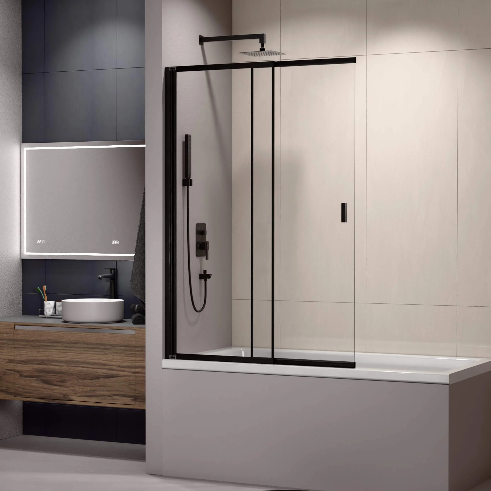 Шторка на ванну RGW Screens SC-40B 1000 мм Easy Clean черный Шторка на ванну RGW Screens SC-40B 1000 мм Easy Clean черный