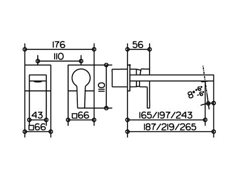 Смеситель для раковины Keuco Edition 11 51116010201, встраиваемый 187 мм Смеситель для раковины Keuco Edition 11 51116010201, встраиваемый 187 мм