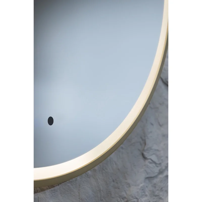 Зеркало Silver Mirrors Deluna LED-00003142 D800 алюминиевый профиль золото бесконтактный сенсор — Изображение 6