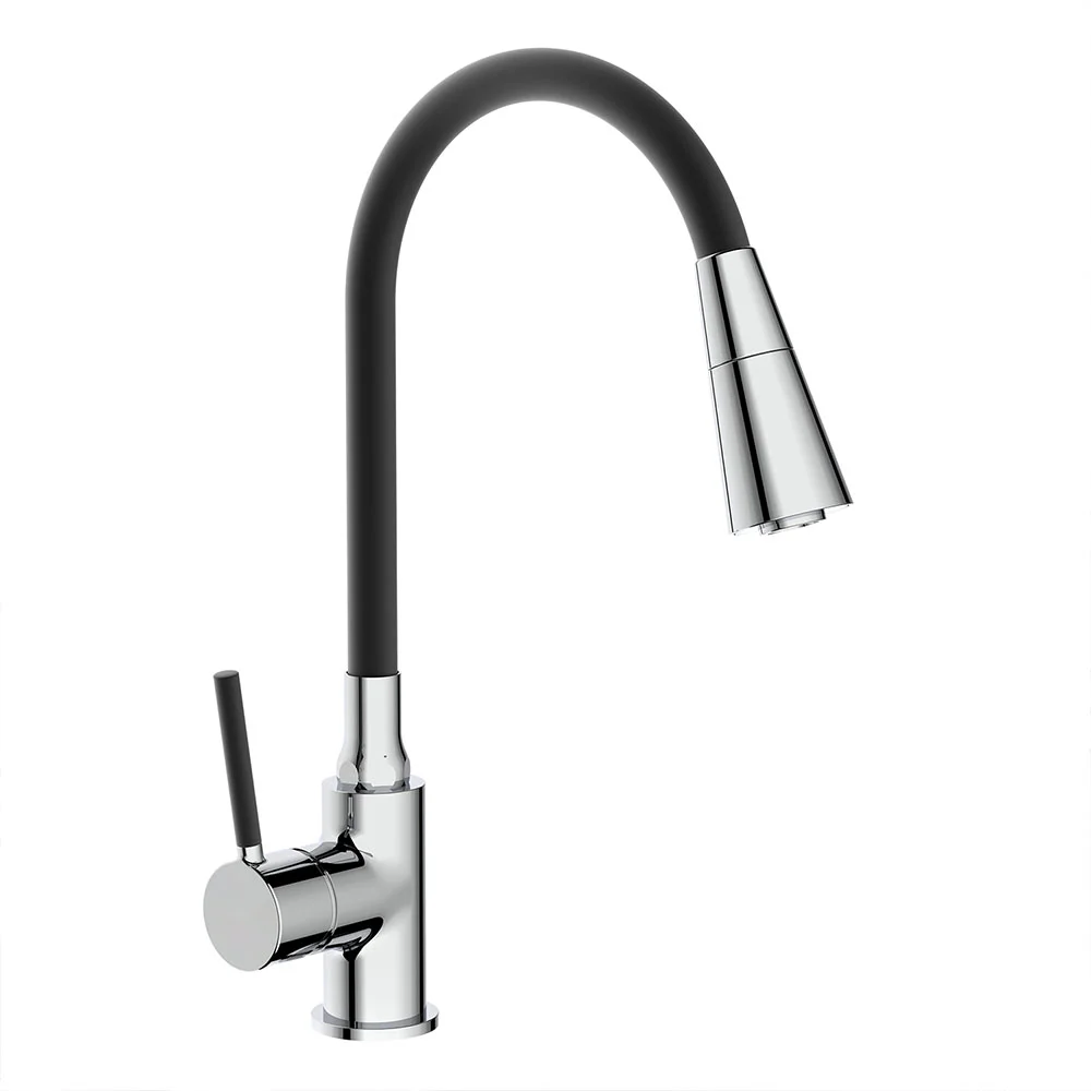 Смеситель для кухни FRAP F4044 с гибким изливом, хром — Изображение 1