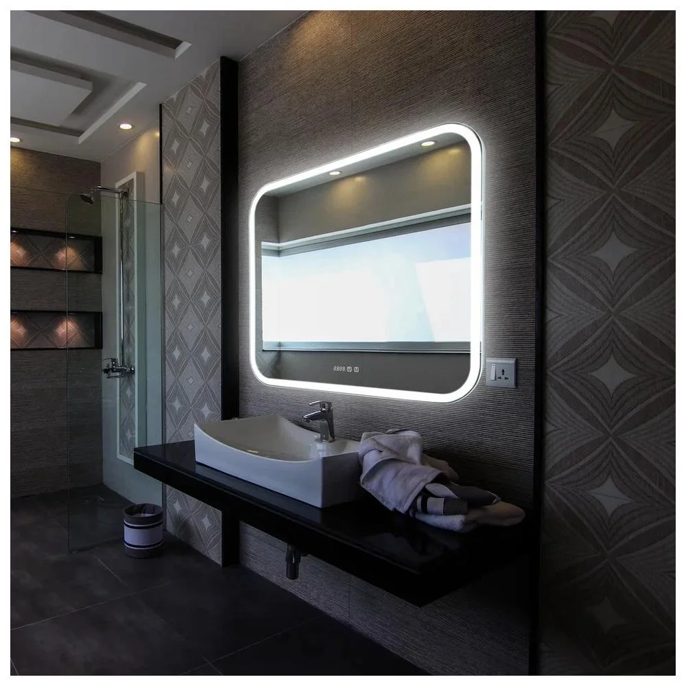 Зеркало Silver Mirrors Стив 1000х800 ФР-00001650 сенсорный выключатель двойной подогрев часы — Изображение 3