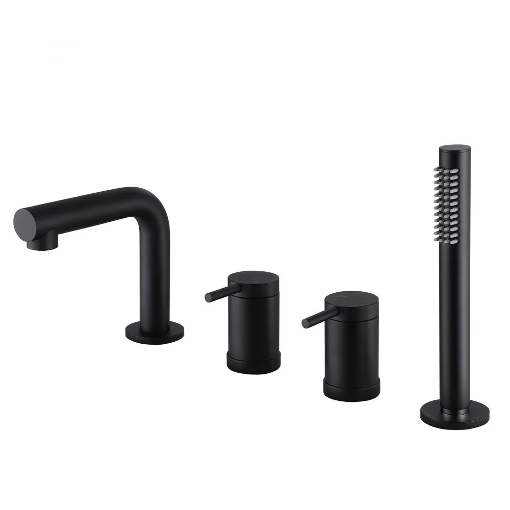 Смеситель на борт ванны ABBER Emotion AF8813B черный матовый Смеситель на борт ванны ABBER Emotion AF8813B черный матовый