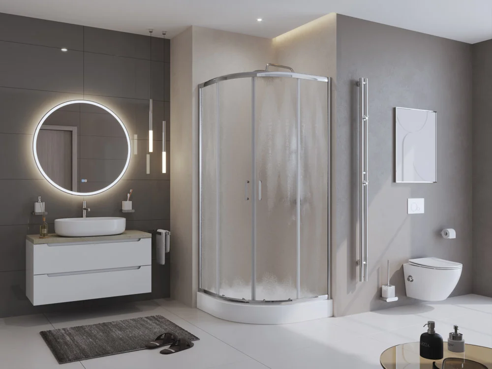 Душевой уголок BelBagno UNO-195-R-2-100-CH-CR — Изображение 2