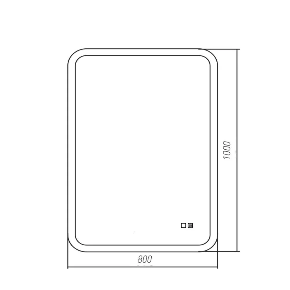 Зеркало Silver Mirrors Стив 800х1000 LED-00002950 подогревсенсорный выключатель крепление — Изображение 2