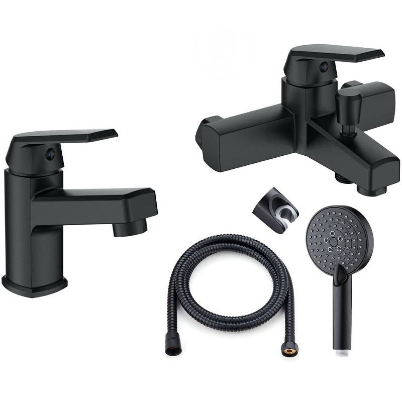 Комплект смесителей OneLife P02-311b черный Комплект смесителей OneLife P02-311b черный