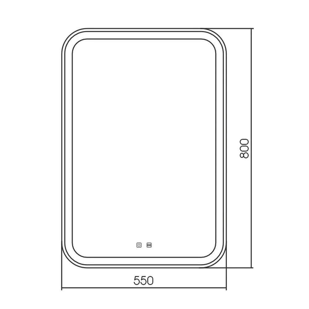 Зеркало Silver Mirrors Мальта-P 550х800 LED-00002743 сенсорный выключатель датчик присутствия — Изображение 2