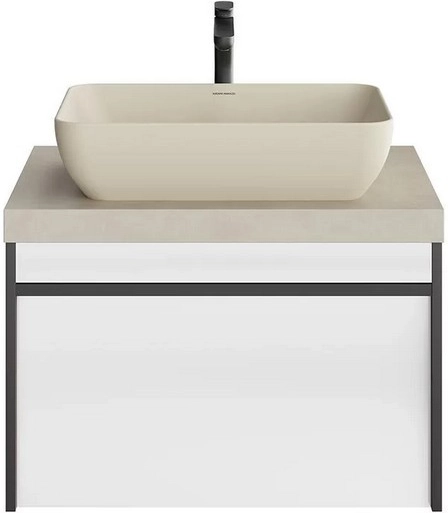 Тумба под раковину Kerama Marazzi Modula MOD.70.1+1\AR подвесная 70 арабика — Изображение 5