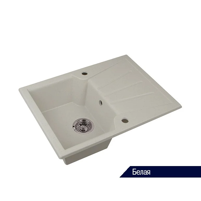 Кухонная мойка Aquaton Монца 1A716032MC080 из литого мрамора, прямоугольная, с крылом 500x680x175 Кухонная мойка Aquaton Монца 1A716032MC080 из литого мрамора, прямоугольная, с крылом 500x680x175