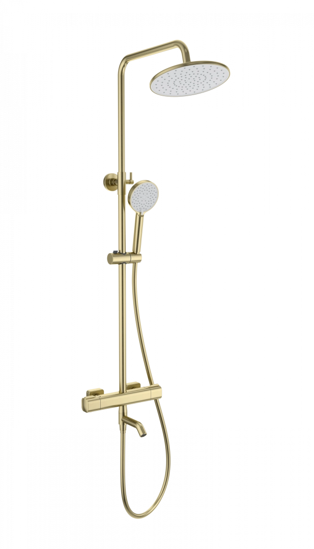 Душевая система Wonzon & Woghand с термостатом, брашированное золото (WW-B3051-A1-BG) Душевая система Wonzon & Woghand с термостатом, брашированное золото (WW-B3051-A1-BG)