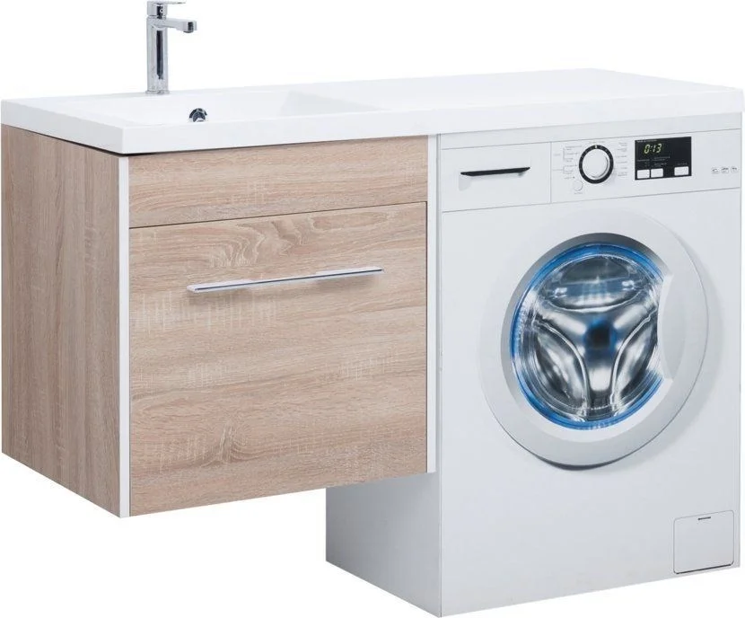 Тумба с раковиной Aquanet Августа 120 L дуб сонома 00210027 + 00239565 Тумба с раковиной Aquanet Августа 120 L дуб сонома 00210027 + 00239565