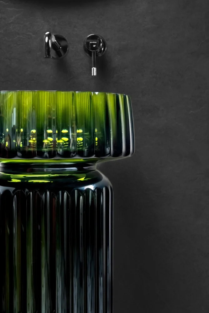 Пьедестал Boheme GLOW 810-BASE-RIB-G-OL полиэфирный рифленый OLIVE — Изображение 10