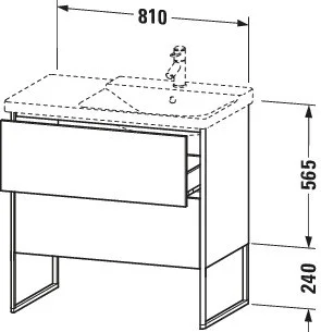 Тумба под раковину Duravit XSquare XS446706161 напольная 81 см Коричнево-оливковый глянцевый Тумба под раковину Duravit XSquare XS446706161 напольная 81 см Коричнево-оливковый глянцевый