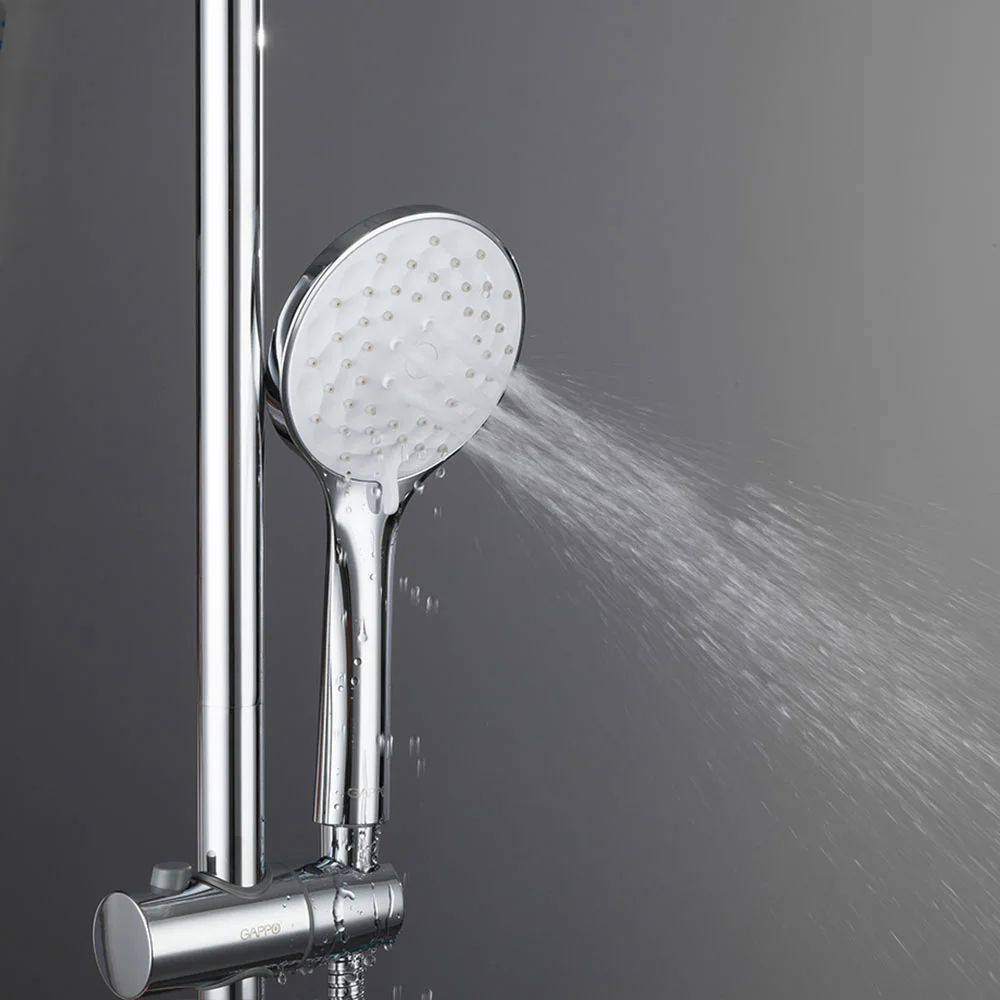 Душевая система GAPPO G2490 с термостатом, хром — Изображение 5