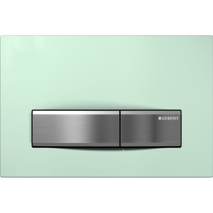 Клавиша смыва Geberit 115.788.SE.5 Sigma50 металл, зелёное стекло Клавиша смыва Geberit 115.788.SE.5 Sigma50 металл, зелёное стекло