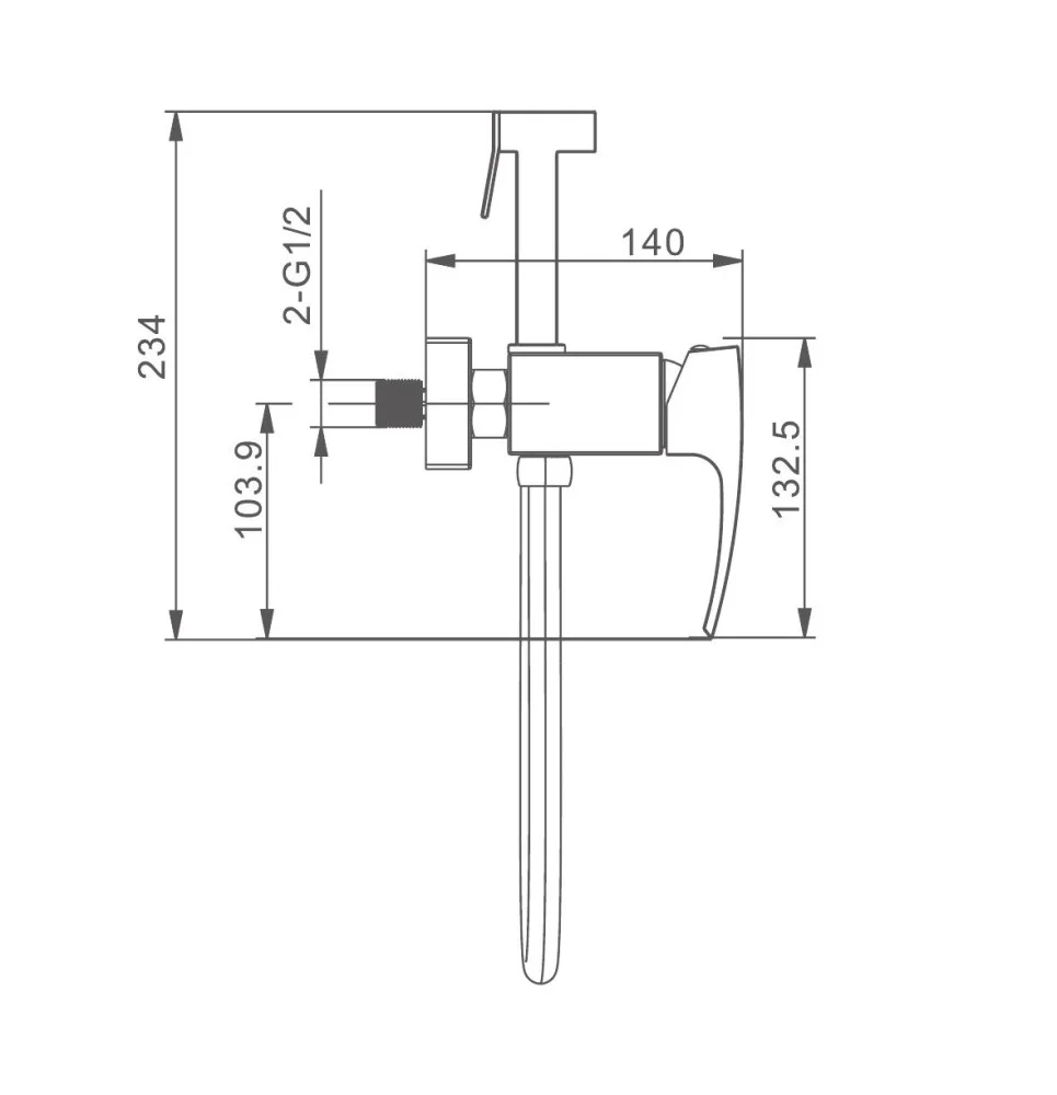 Гигиенический душ GAPPO G2007-33 золотой сатин — Изображение 2