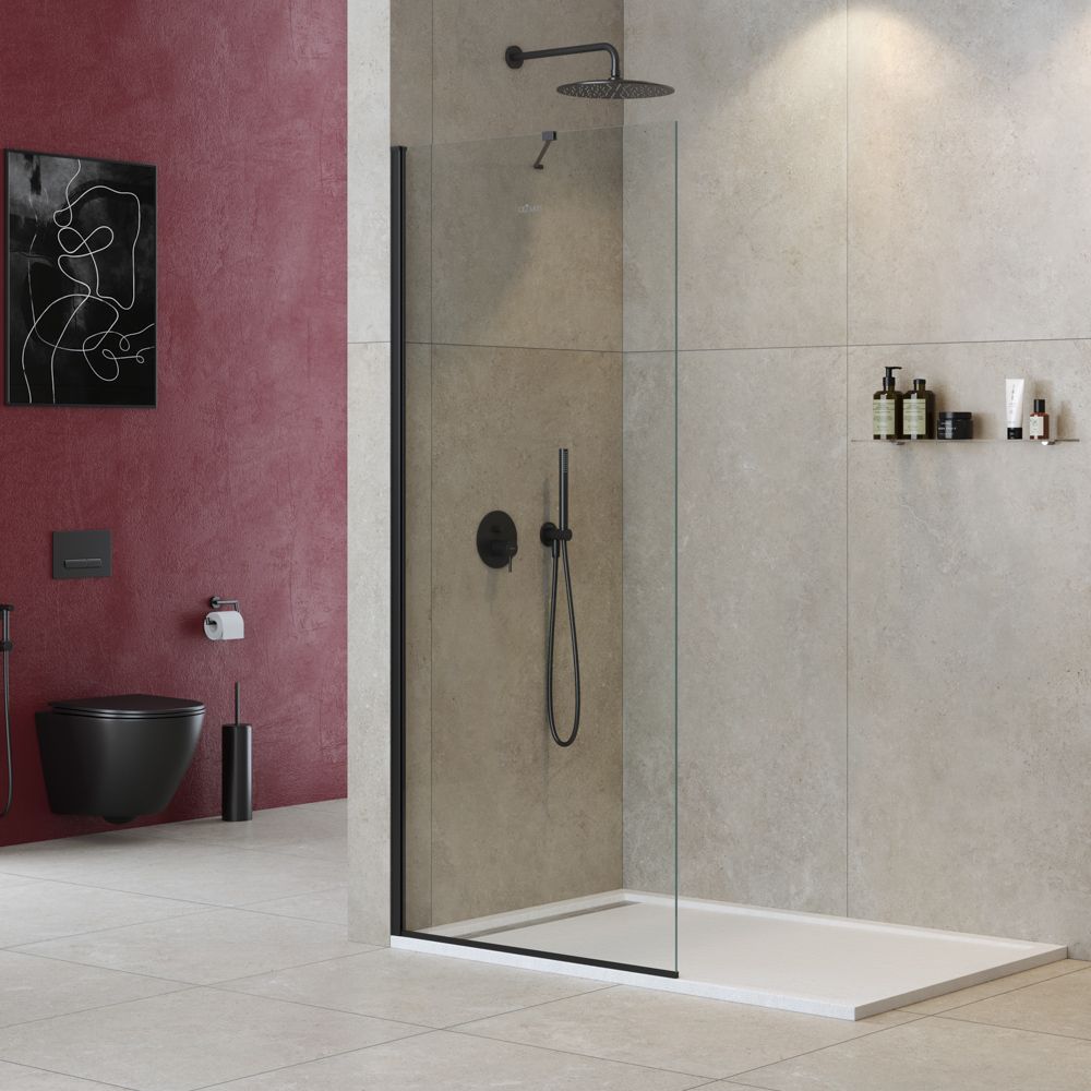 Душевая перегородка CEZARES LIBERTA-L-1-TB-80-C-NERO 80см стекло прозрачное, профиль черный Душевая перегородка CEZARES LIBERTA-L-1-TB-80-C-NERO 80см стекло прозрачное, профиль черный